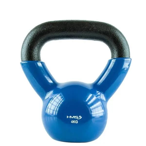 HMS Kettlebell - Gietijzer/Vinyl - 10 kg - Blauw