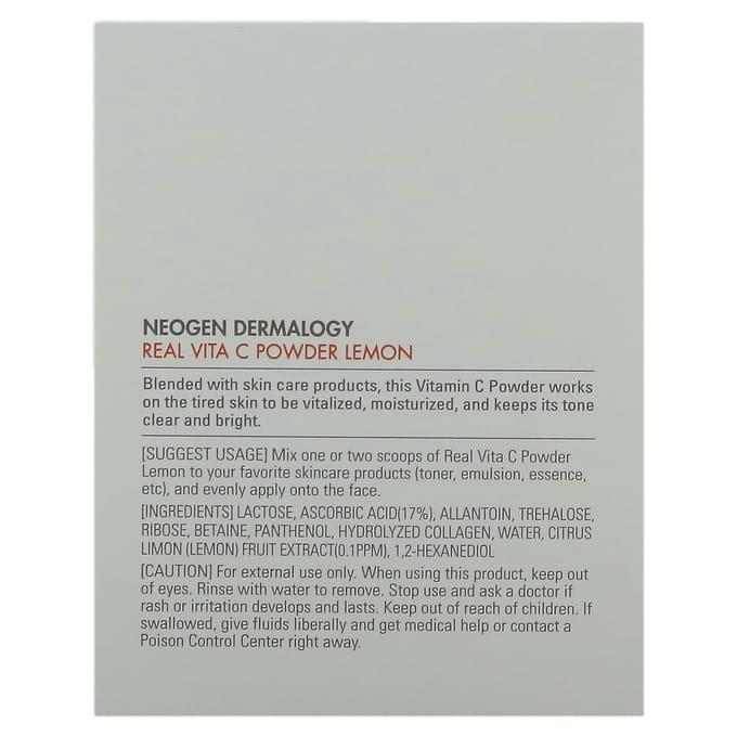 Real Vita C, puur vitamine C-poeder, citroen, 20G(0,7 oz)
