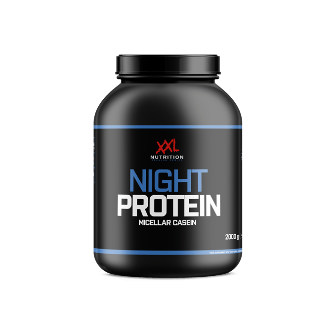 XXL Nutrition - Night Protein - Aardbei - Caseïne Eiwitpoeder - 2000 g