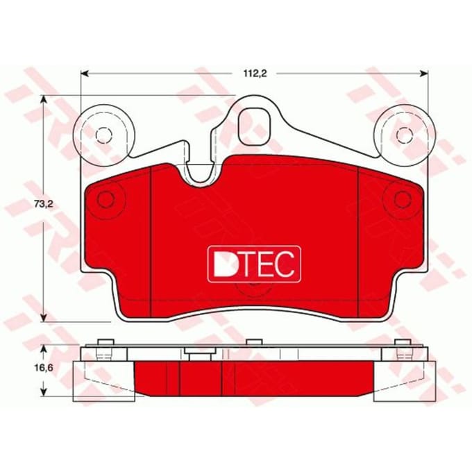 Remblokset TRW GDB1653DTE, achter