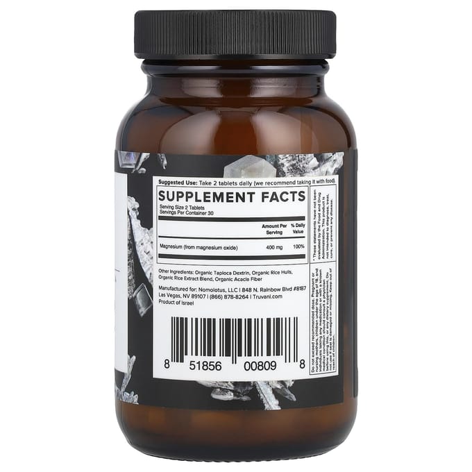 Truvani, Magnésium, 400 mg, 60 comprimés (200 mg par comprimé)