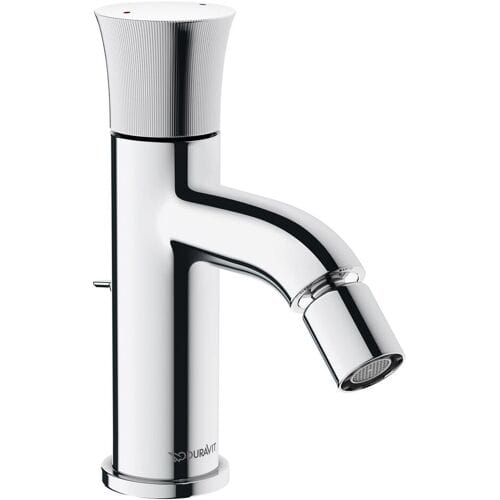 Duravit White Tulip single lever bidet mixer with drain WT2400001010
