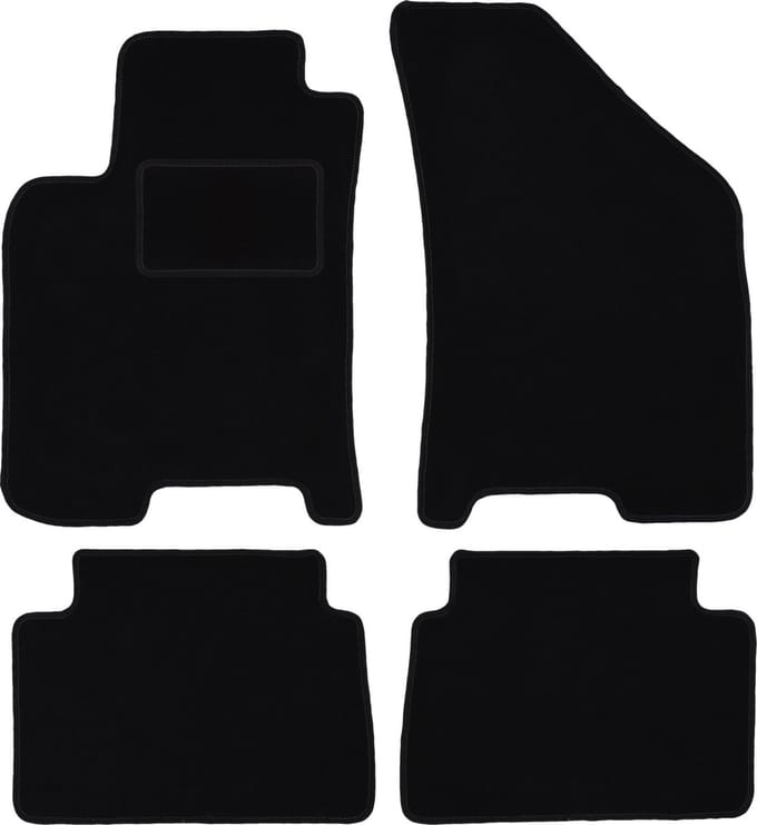 Zwarte veloursmatten voor: Daewoo Lanos sedan, hatchback (1997-2004)