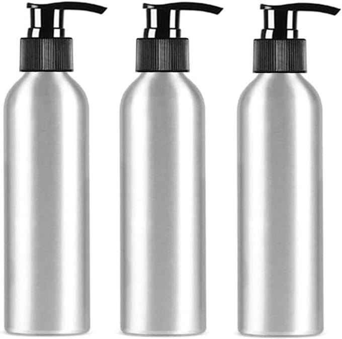 Dailygoods- Pompfles 250ml - 3 Stuks - Aluminium - Navulbaar