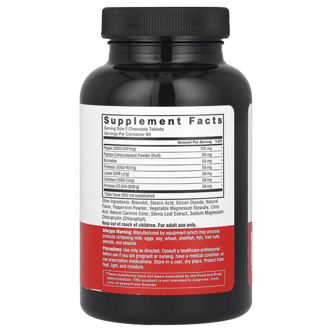 Papaja Enzym, Tropisch Fruit, Kauwtabletten 180 Tabletten