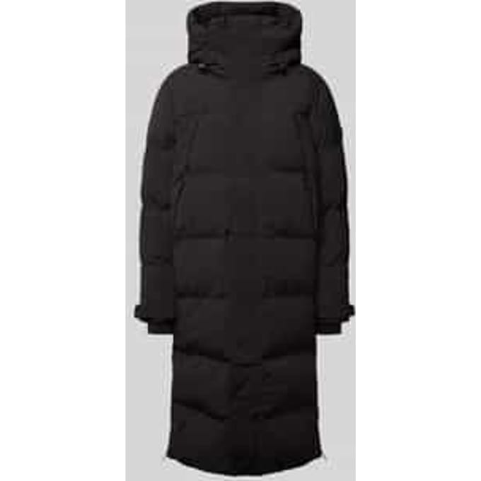 Regular fit gewatteerde mantel met verborgen ritssluiting