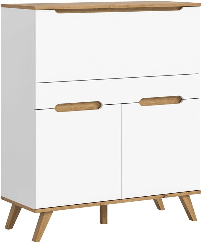 Stockholm secretaris wit NB Nox Oak NB - 40x100x118cm