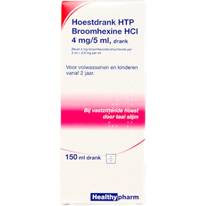 Healthypharm Hoestdrank broomhexine HCI 4mg/5ml 150 Milliliter