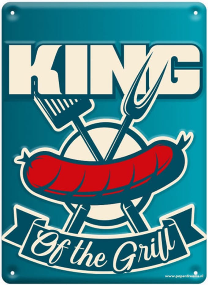 Metal signs - King of the grill