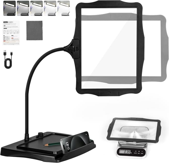 Vergrootglas met Licht en Standaard - 8x Vergroting en Verstelbare Helderheid