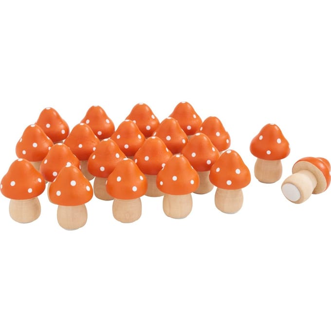 VBS Decoratieve houten paddenstoelen, 20 stuks
