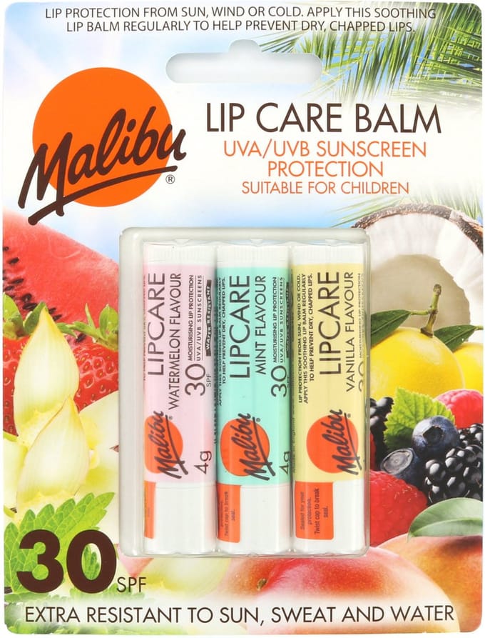 Malibu Lip Care Balm SPF30 3 st