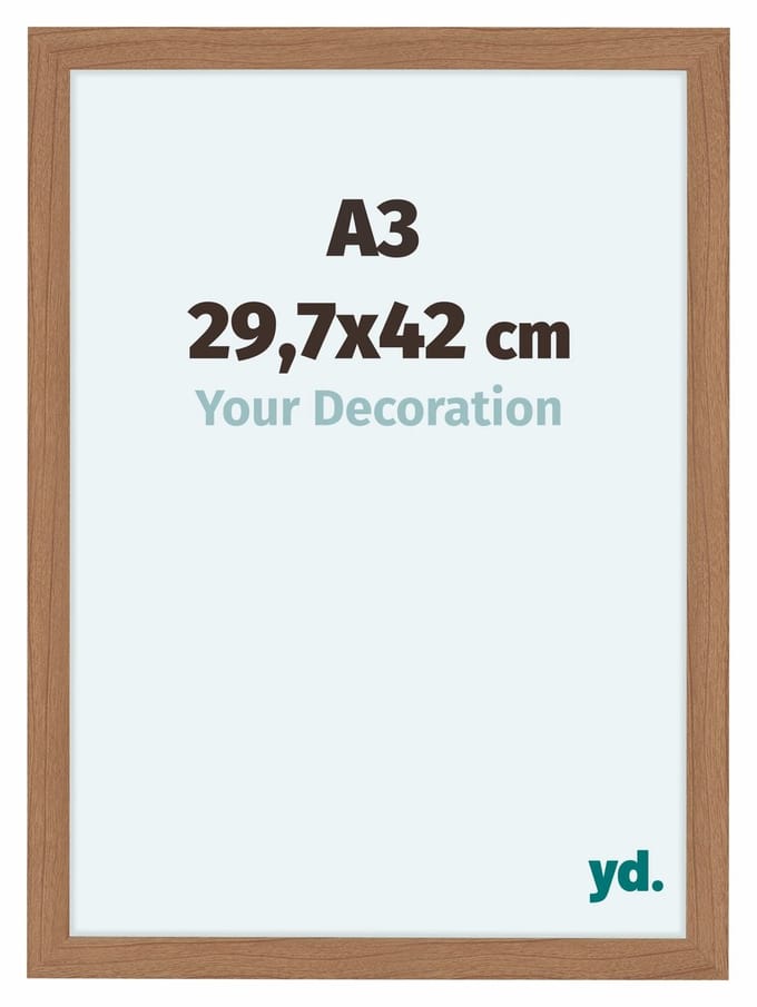 Your Decoration - Fotolijst A3 29,7x42 cm - MDF - Notenhout Licht - Como