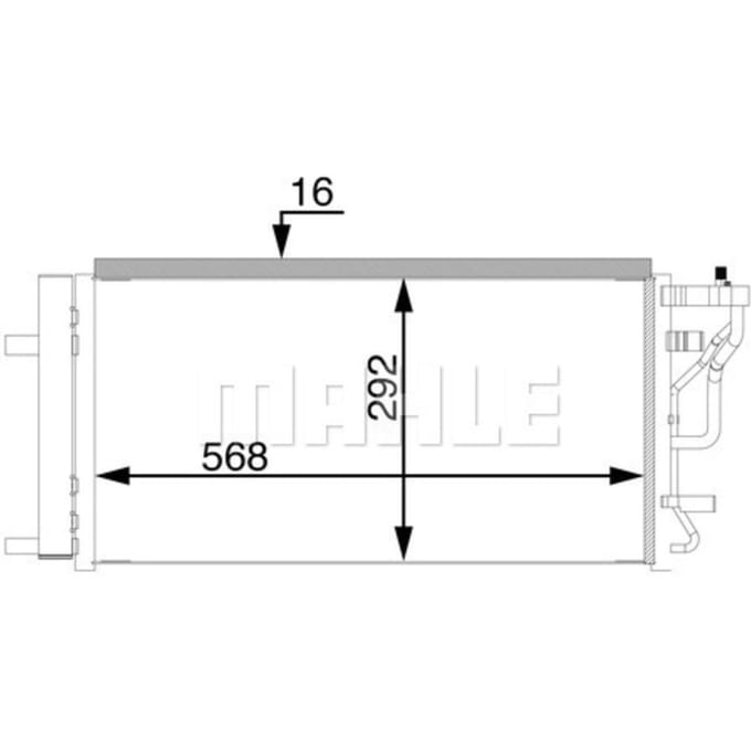 Condensator, airconditioner MAHLE AC 71 000S