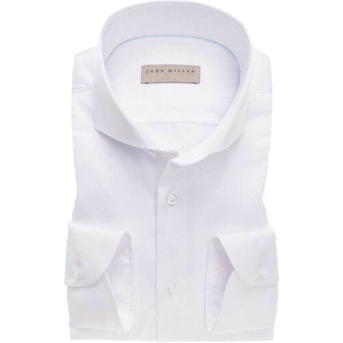 John Miller Overhemd Knitted Back Non-Iron Shirt Wit / male