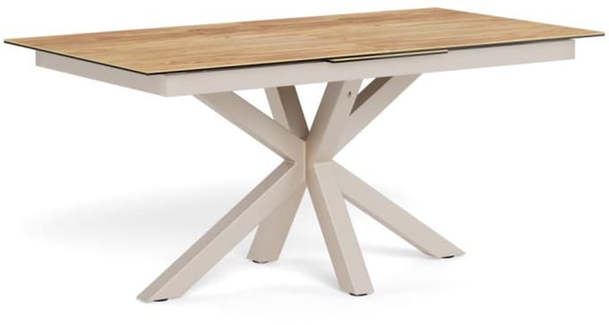 Eettafel Luno Keramiek Eiken Grijs 168-210cm - Giga Living