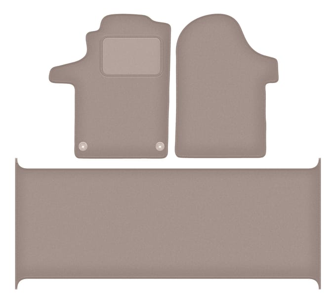 Beige velours matten voor: Mercedes Vito W447 bestelbus (2014-)