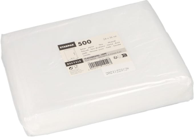 500 Poly-zak, LDPE 36 cm x 24 cm transparant