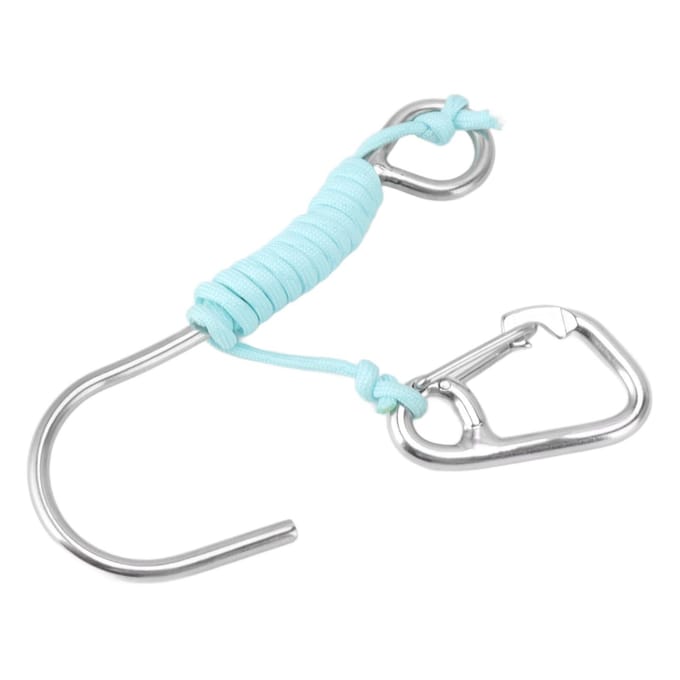 Duikhaak Enkel 316 Roestvrij Staal Anti-Verlies Koraalhaak met Lanyard Lichtgevend in het Donker voor blauw