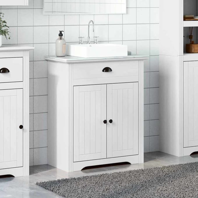 vidaXL - Wastafelkast - BODO - 70x35x80 - cm - wit