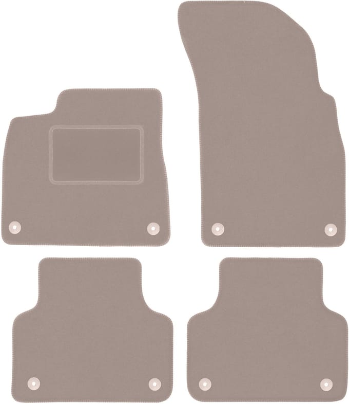 Beige velours vloermatten voor: Audi Q8 SUV (2018-)