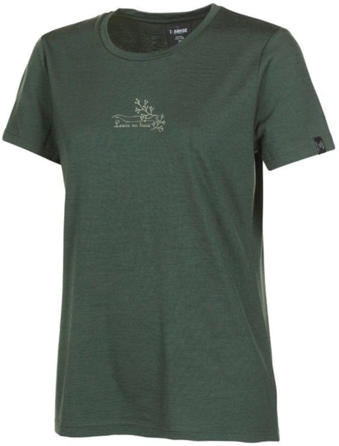 Ivanhoe t-shirt UW Cilla Vine voor dames - 100% merino wol - Groen