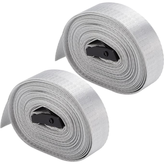 2 stuks verstelbare spanbanden van legering met ratelsluiting, zware spanbanden met gesp, 1 meter (3,3 voet) white