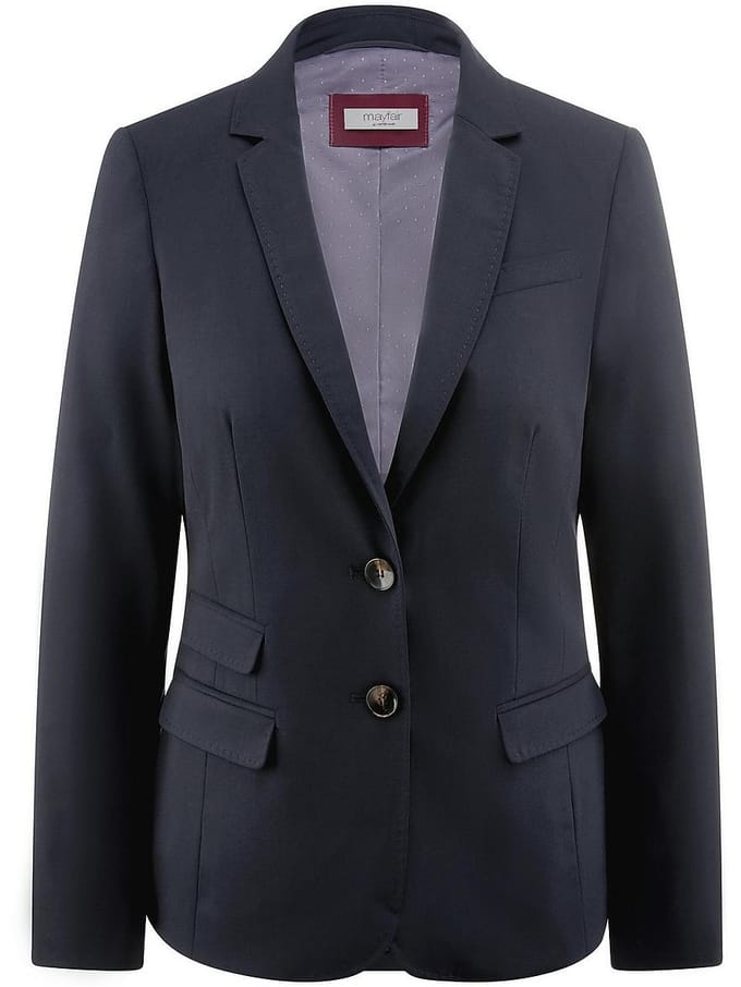 Blazer bi-elastisch materiaal Van Peter Hahn blauw