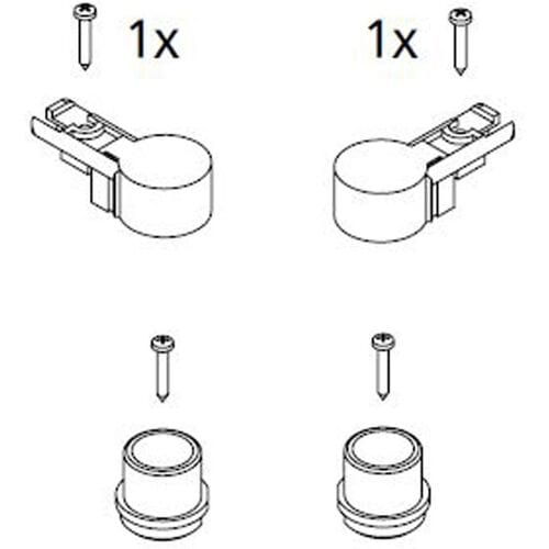Kermi spare parts set bearing top for mounting without tie rod 2533576