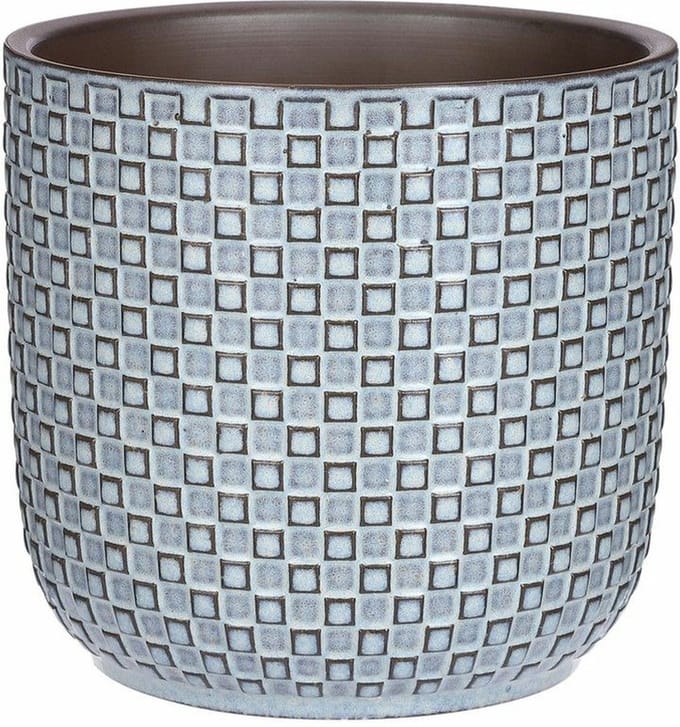 Mica Decorations - Plantenpot/bloempot - Keramiek blauw - D17 x H16 cm