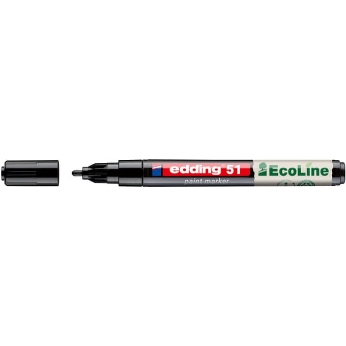 Edding E-51 EcoLine Olie-Marker Zwart 1-2 mm Duurzaam Milieuvriendelijk