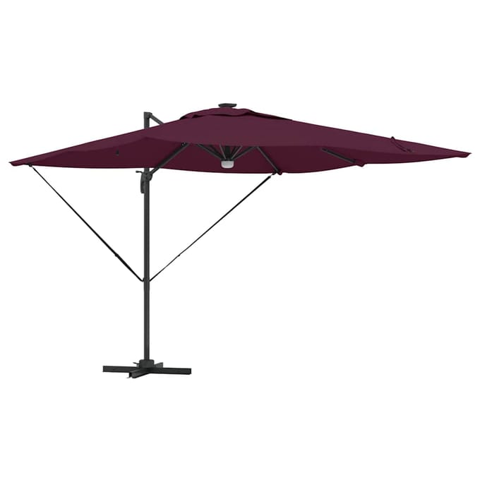 vidaXL - Roma - Parasol - Rood - 286 - x - 284 - x - 270 - cm - Aluminium - en - Polyester