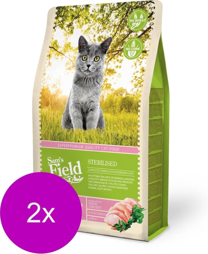 Sam's Field Cat Sterilised - Kattenvoer - 2 x 2.5 kg
