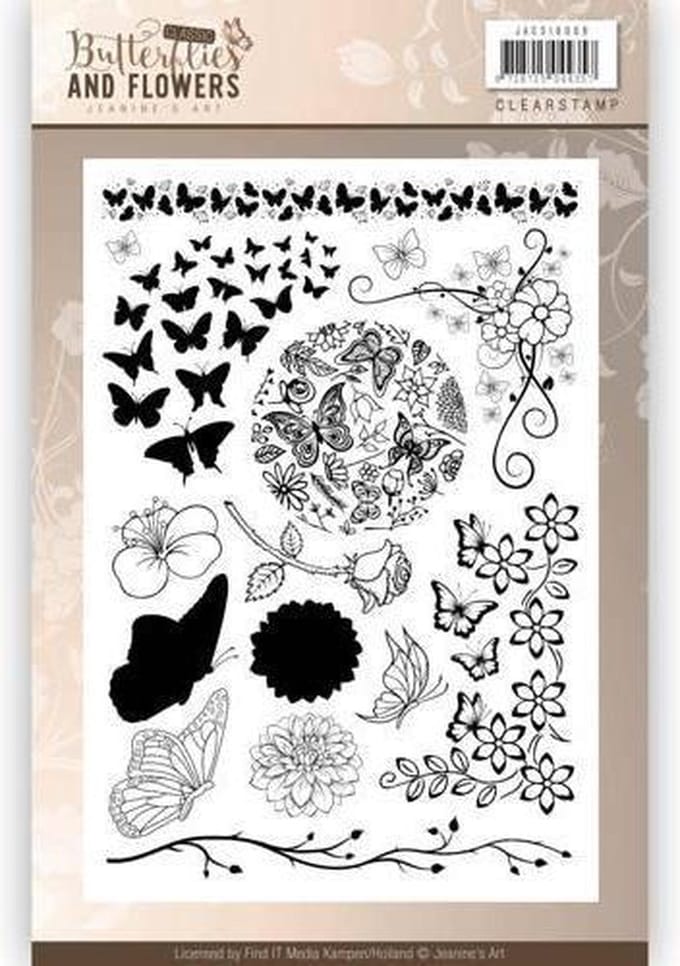 Clear Stempels- Jeanines Art -  Classic Butterflies and Flowers