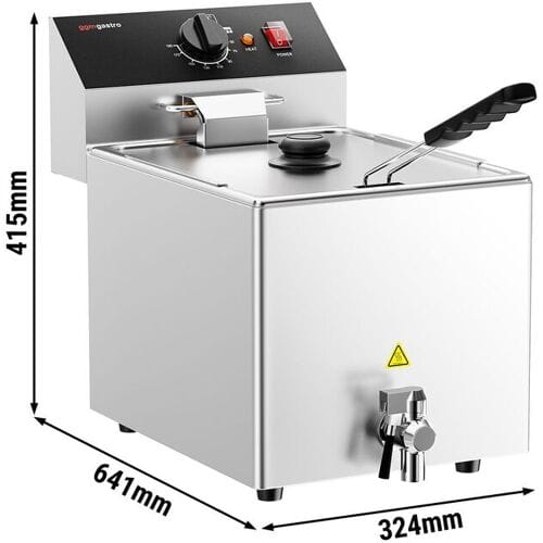 GGM Gastro Elektro Fritteuse - 12 Liter - 3,25 kW - mit Ablasshahn
