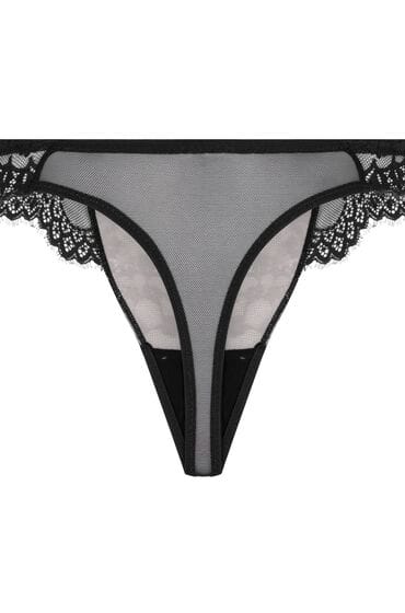 Hunkemöller Dames Lingerie String Daisy - Zwart - maat M