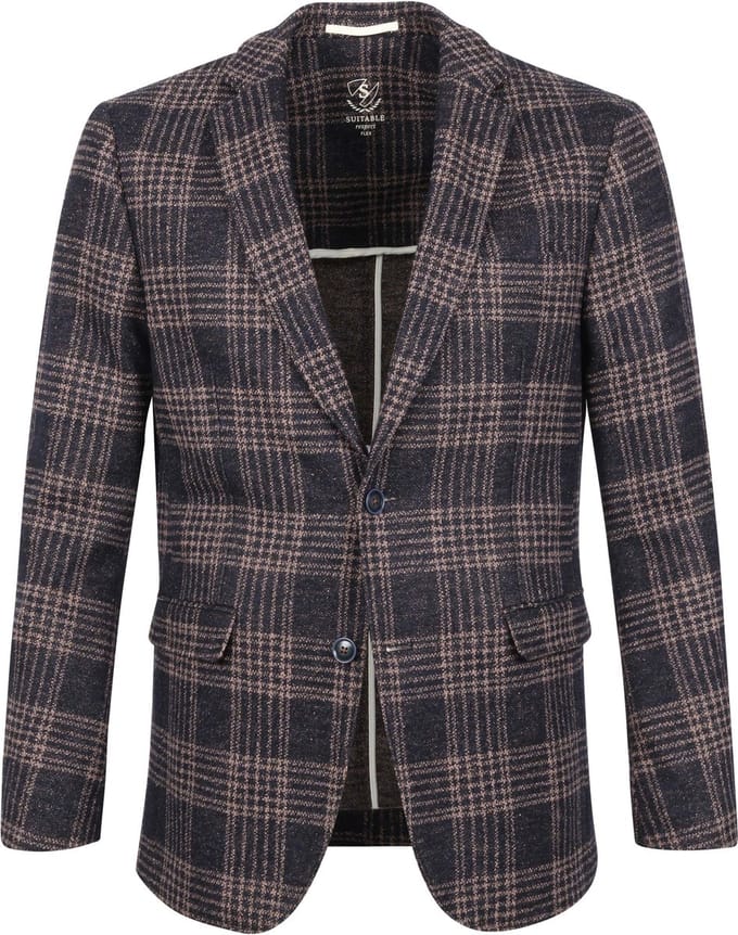 Suitable Respect Colbert Lexy A Toronto Wolmix Flex Bruin - Maat 52 - Heren blazer