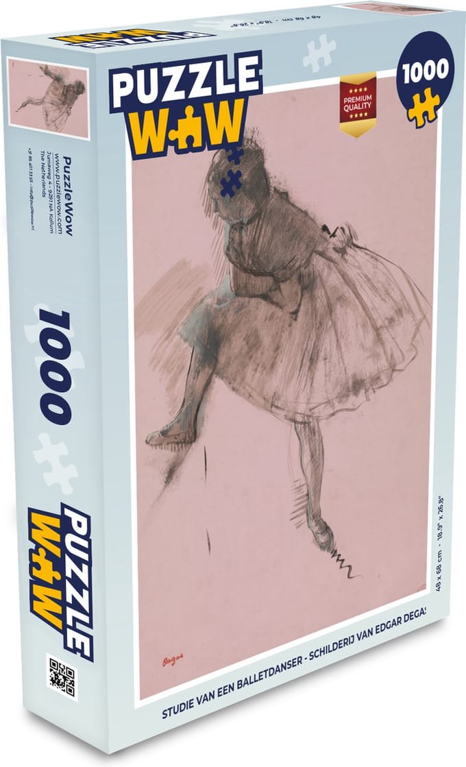 Puzzel Studie van een balletdanser - Schilderij van Edgar Degas - Legpuzzel - Puzzel 1000 stukjes volwassenen