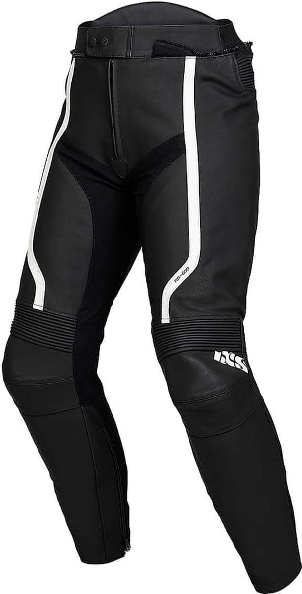 IXS Sport RS-600 1.0 Zwart Wit Leren Motorbroek - Broek