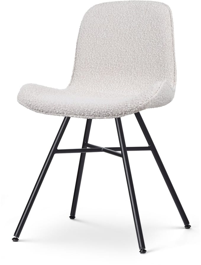 Nolon Noa-Fé Eetkamerstoel Bouclé Beige - Stof - Zwart Onderstel - Modern