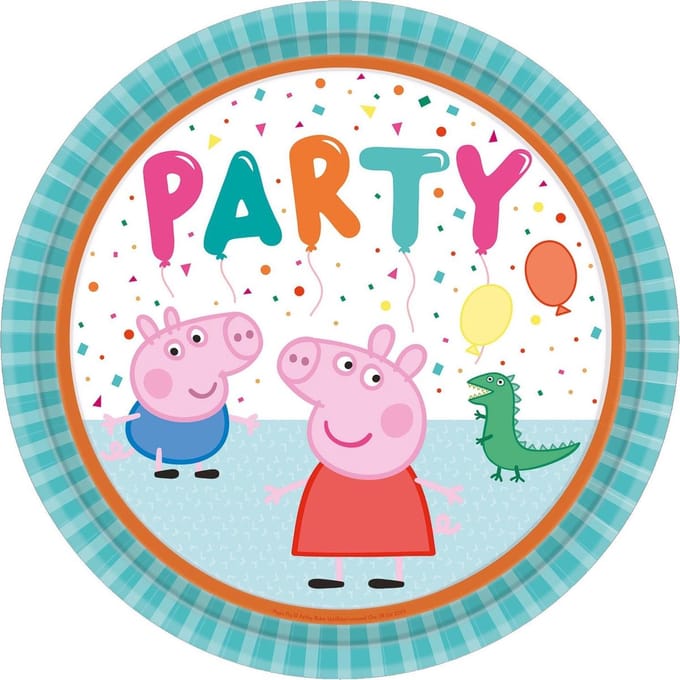 Amscan - ECO borden - Peppa Pig (8 stuks)