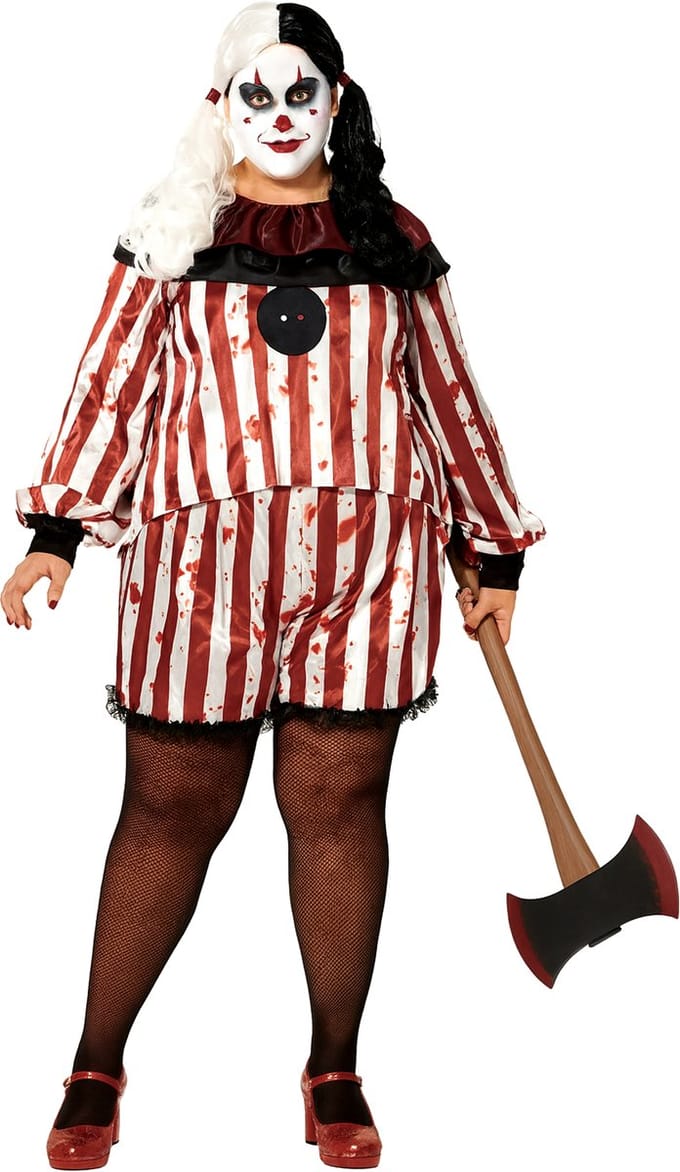ATOSA - Horrorclown Kostuum voor Dames grote maten - XXL