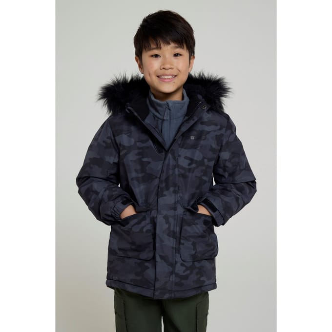 Mountain Warehouse Kinder/Kinder Ranger Camouflage Waterafstotend Jasje (Zwart)