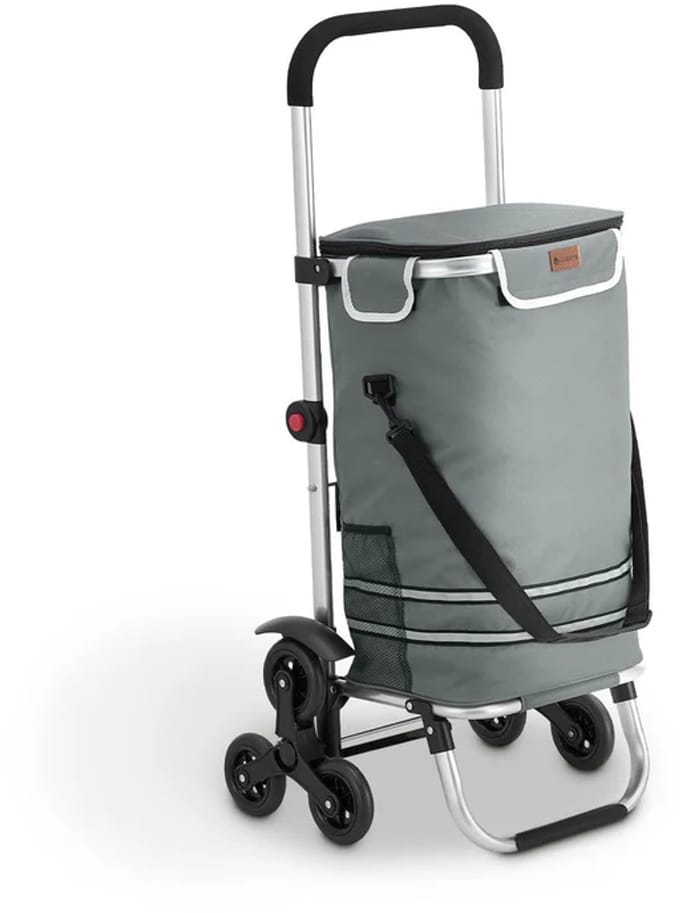 Boodschappentrolley 3in1 - 56L - Voor Trappen - Grijs
