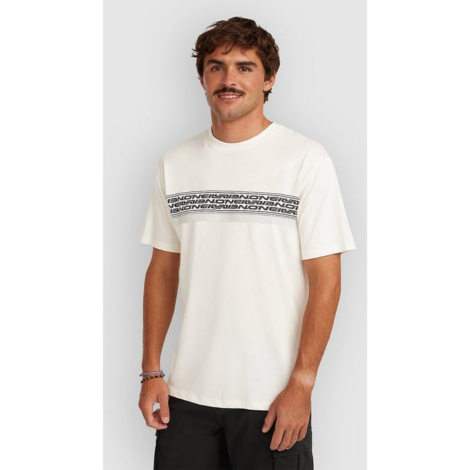 O'Neill Logo Stripe T-Shirt wit