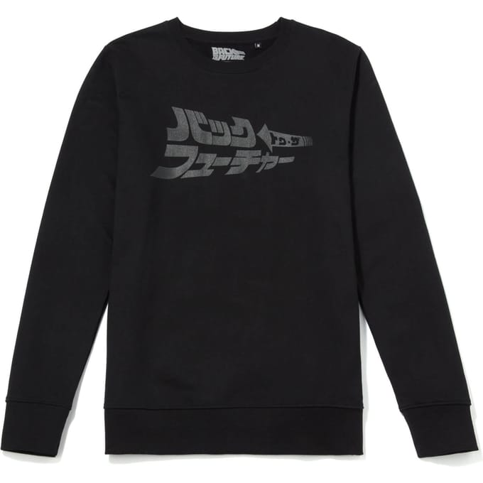 Global Legacy Back to the Future Logo in Kana trui - Zwart - M