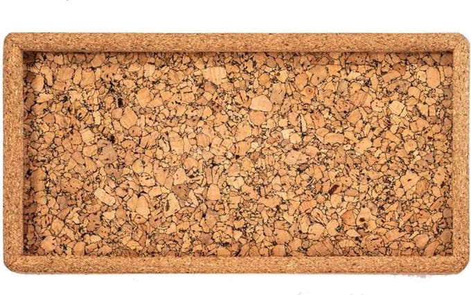 Dienblad QUERCO kurk rechthoekig 28x14.5x1.5 cm - grain - SET/2