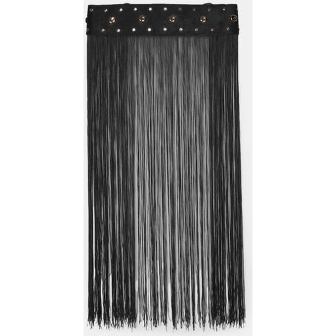 Stradivarius Riem met franjes  Zwart M