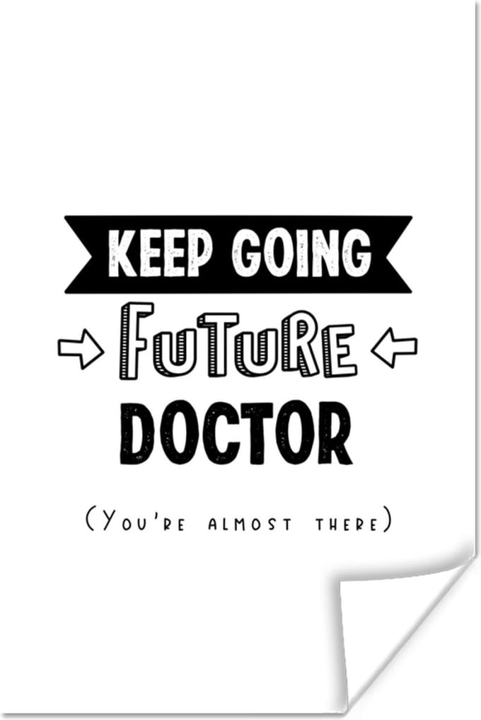 Poster Quote - Dokter - Studeren - 20x30 cm