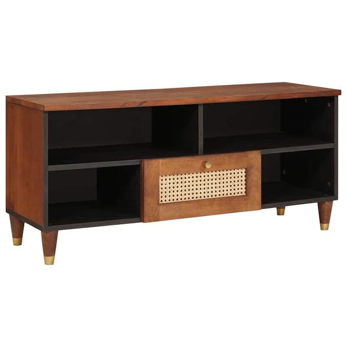 vidaXL - Tv-meubel - Bruin - 100 - x - 33,5 - x - 46 - cm - Massief - Mango - Hout